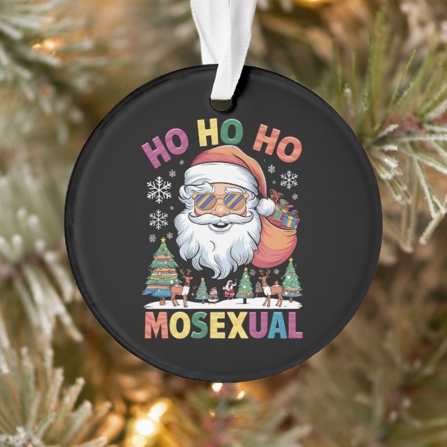 Ornamento Ho Ho Homossexual Papai noel de Natal (Árvore)