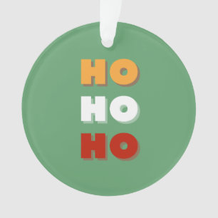 Ornamento Ho Ho Natal, Arte de Natal Retro Colorida
