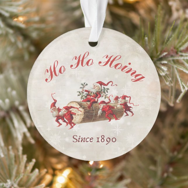 Ornamento Ho Hoing desde 1890 gnomos de natal (Árvore)