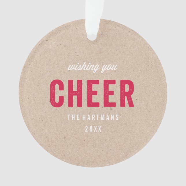 Ornamento Holiday Kraft (Frente)