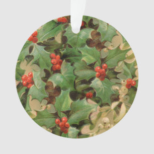 Ornamento Holly Tree Natal Vintage