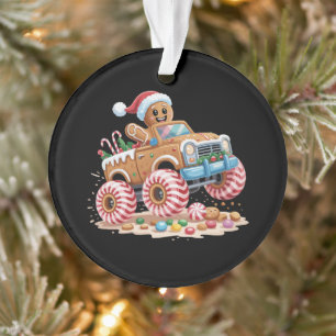 Ornamento Homem de Biscoito de Caminhão Monstro Natal Cozime