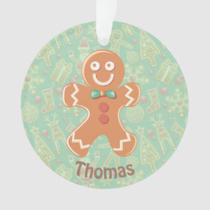 Ornamento Homem de Pão Personalizado