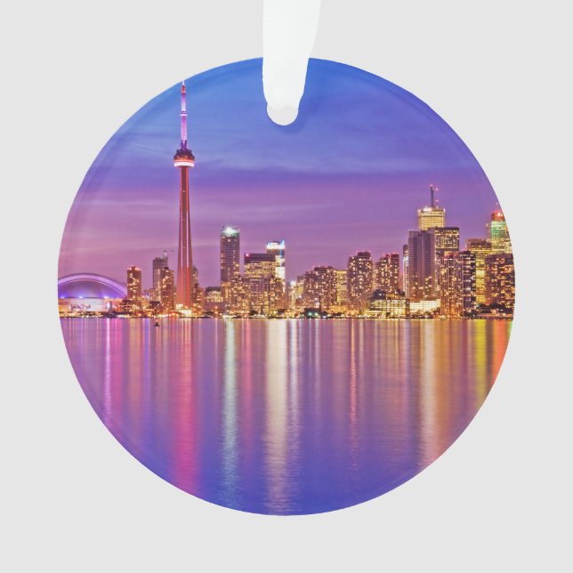 Ornamento Horizonte de Toronto ao Crepúsculo (Frente)