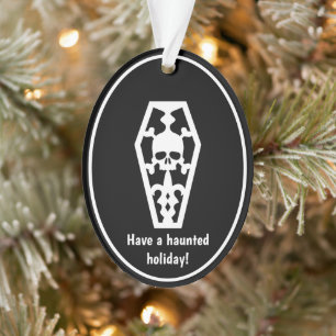 Ornamento Horror de Natal assombrado Coffin