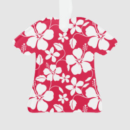 ORNAMENTO HULA HAWAIANA (HIBISCO) VERMELHO