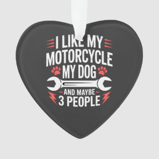 Ornamento Humor de Proprietário de Cachorro de Motocicleta