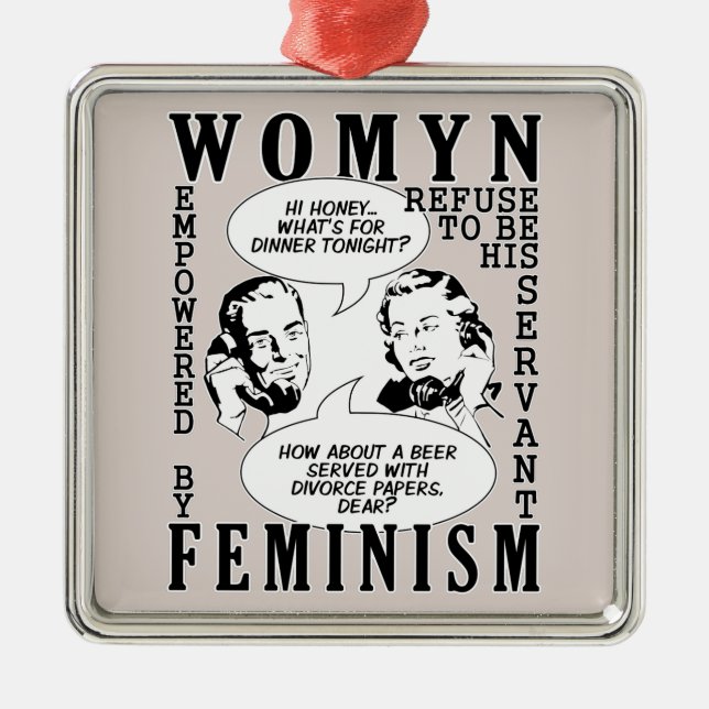 Ornamento Humor Retro-Feminista (Frente)