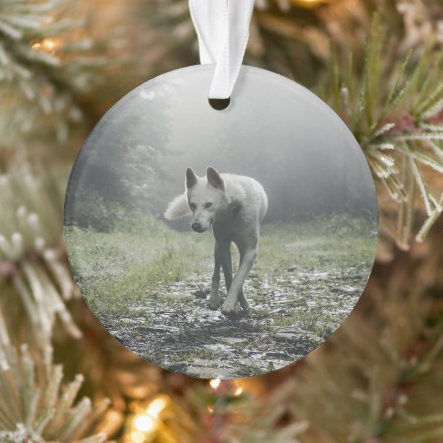 Ornamento Husky Siberiano Branco (Árvore)