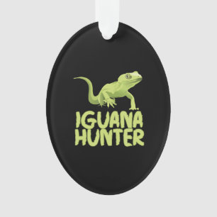 Ornamento Iguana Hunter - Funny Iguana Reptile Lizard Pet
