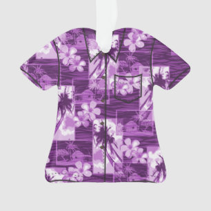 Ornamento Ilha Niihau Plumeria Havaiana Camisa Aloha