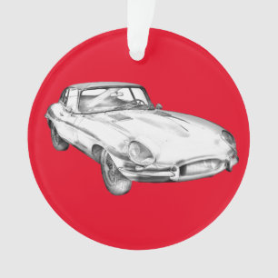Ornamento Ilustração 1964 antiga do carro de esportes de