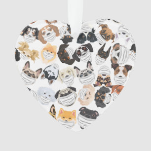 Ornamento Ilustração de cães com padrão respiratório