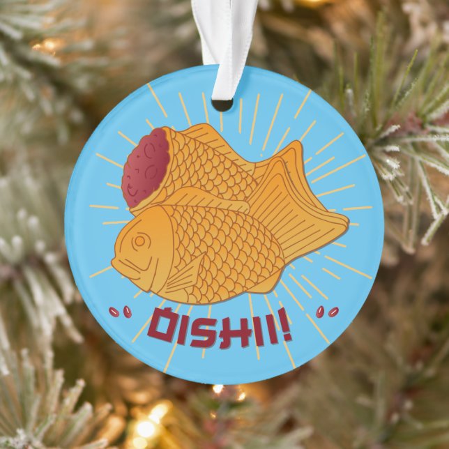 Ornamento Ilustração de Comida de Taiyaki Fish Japonês (Árvore)