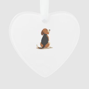 Ornamento Ilustração de Vista Posterior de Cachorro Beagle V