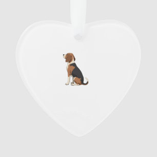 Ornamento Ilustração de Vista Posterior de Cachorro Beagle V
