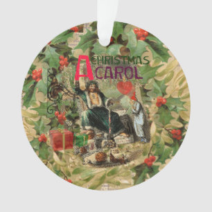 Ornamento Ilustração do Espírito do Natal Presente Scrooge