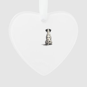 Ornamento Ilustração Minimalista de Cachorro Dalmatiano Anti