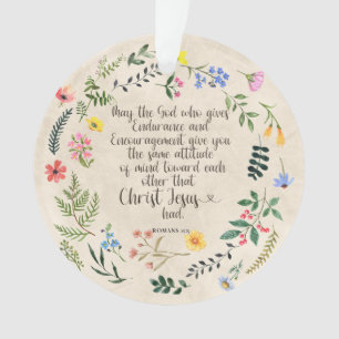 Ornamento Imagem do versículo da Bíblia de Romanos 15:5