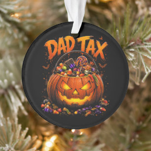Ornamento Imposto de Pai Engraçado de Halloween Abóbora