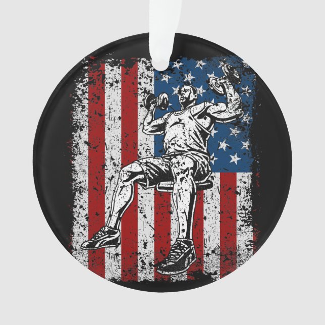 Ornamento Imprensa do ombro do Dumbbell do Weightlifter (Frente)