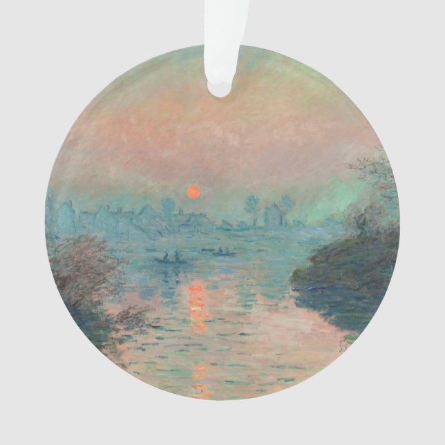 Ornamento Impressionismo das Belas Artes do Monet Sunset (Frente)