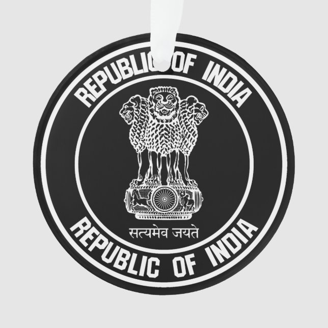Ornamento Índia Round Emblem (Frente)
