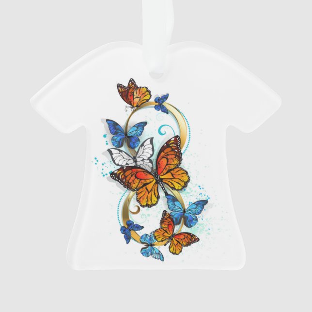 Ornamento Infinidade de Borboletas Monarca (Frente)