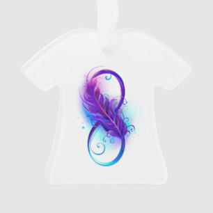 Ornamento Infinito com Pena Roxa