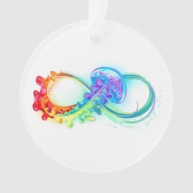 Ornamento Infinity with Rainbow Jellyfish (Frente)