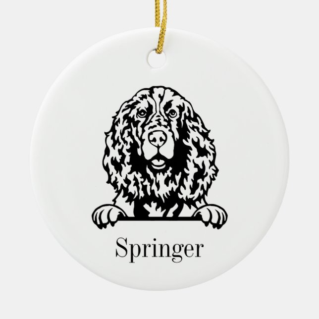 Ornamento inglês para cães Springer Spaniel (Frente)