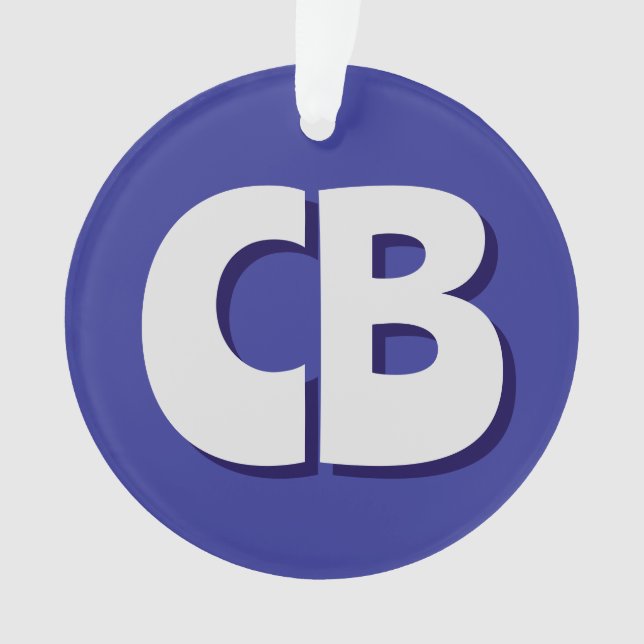 Ornamento Iniciais Mínimas de Monograma Moderno Profissional (Frente)