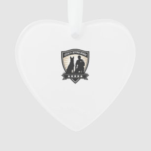 Ornamento Insígnia da Polícia K9 Vintage Além da Lealdade Ve