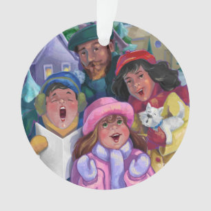 Ornamento Ir para uma Ilustração de Caroling