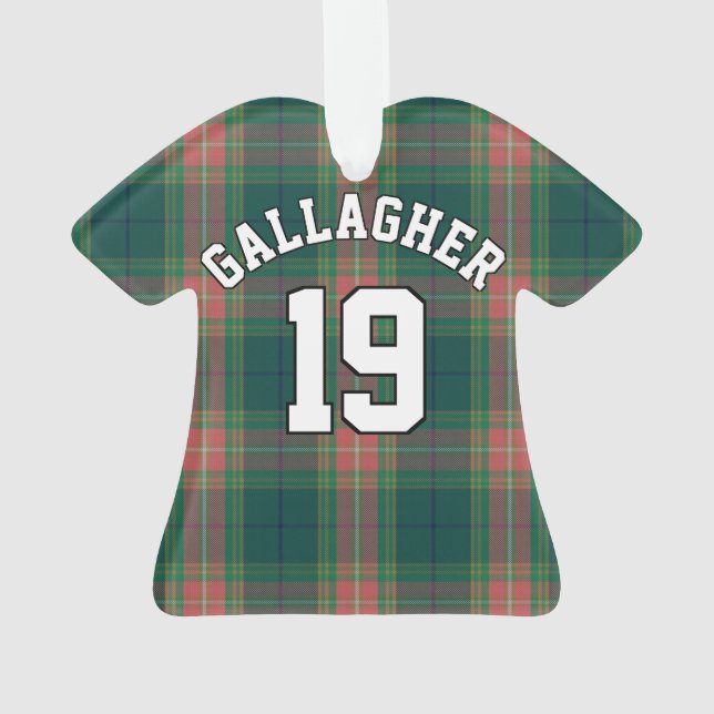 Ornamento Irish Clan Gallagher Tartan Christmas Jersey (Verso)