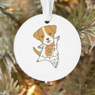 Ornamento Jack Russel Cachorro de Natal Cachorro de inverno 