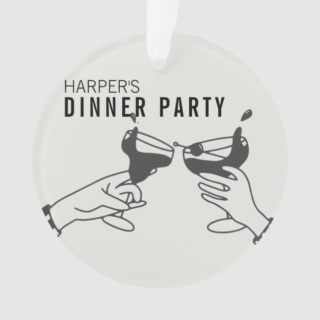 Ornamento Janto de Ilustração Retroativa em Branco (Frente)