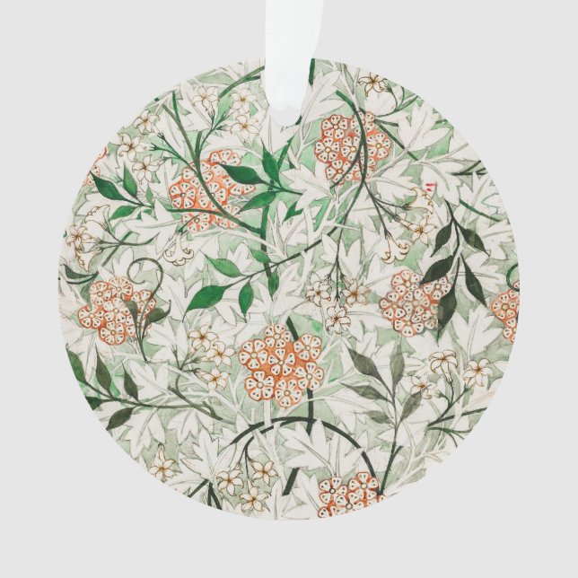 Ornamento Jardim de Jasmin de William Morris Flor Clássica (Frente)