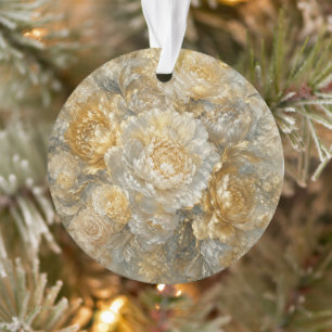 Ornamento Jardim de Marfim Dourado