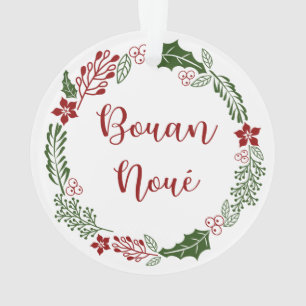 Ornamento Jèrriais Merry Christmas Wreath, Bouan Noué