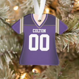 Ornamento Jersey de futebol roxo/Dourado