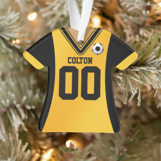 Ornamento Jersey Preto/Amarelo Personalizado
