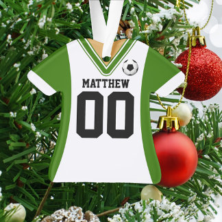 Ornamento Jersey Verde/Branco Personalizado