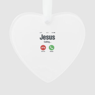 Ornamento Jesus Chamando Design de Camisa Cristã para Tela d