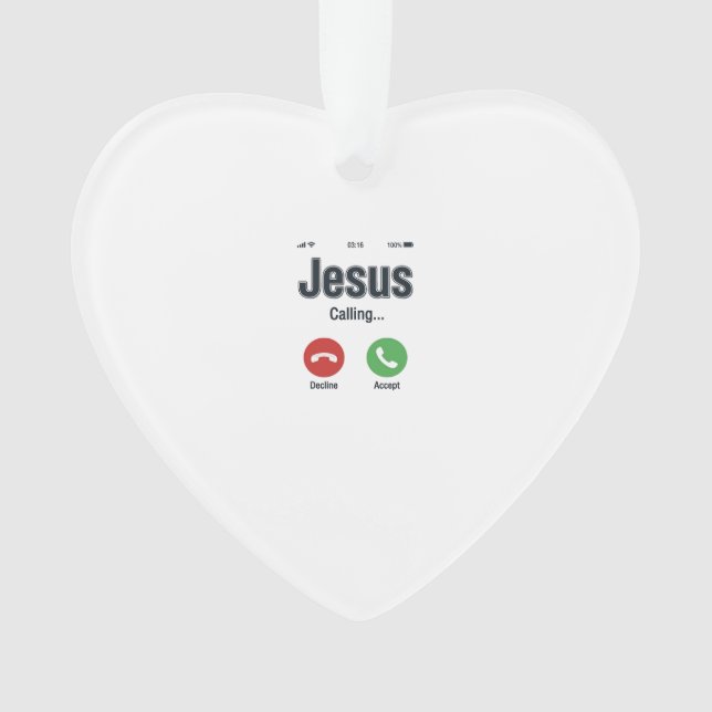 Ornamento Jesus Chamando Design de Camisa Cristã para Tela d (Frente)