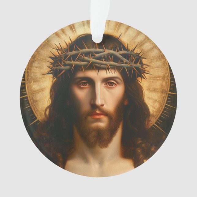 Ornamento Jesus Cristo | Arte Religiosa Cristã (Frente)