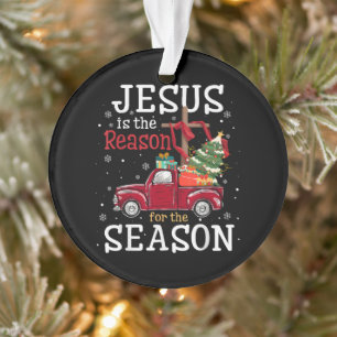 Ornamento Jesus é a Razão da Temporada Fé Cristã