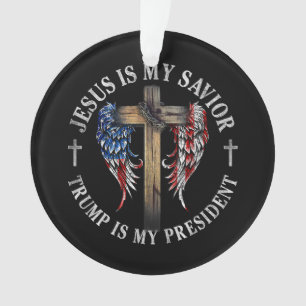 Ornamento Jesus é meu salvador Trump é meu presidente 2024 E