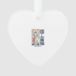 Ornamento Jesus Eu Confio Em Você Desenho de Camisa Divina M