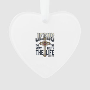 Ornamento Jesus O Caminho A Verdade A Vida Camiseta Cristã